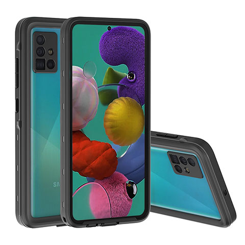 Coque Etanche Contour Silicone et Plastique Housse Etui Waterproof 360 Degres W02 pour Samsung Galaxy M40S Noir