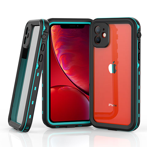 Coque Etanche Contour Silicone et Plastique Housse Etui Waterproof 360 Degres W03 pour Apple iPhone 11 Vert