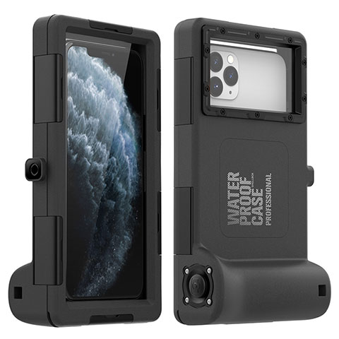 Coque Etanche Contour Silicone Housse et Plastique Etui Waterproof 360 Degres pour Apple iPhone 6 Noir