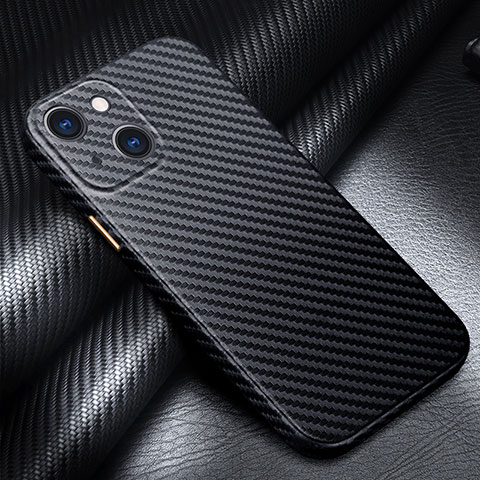 Coque Fibre de Carbone Housse Etui Luxe Serge C01 pour Apple iPhone 13 Mini Noir