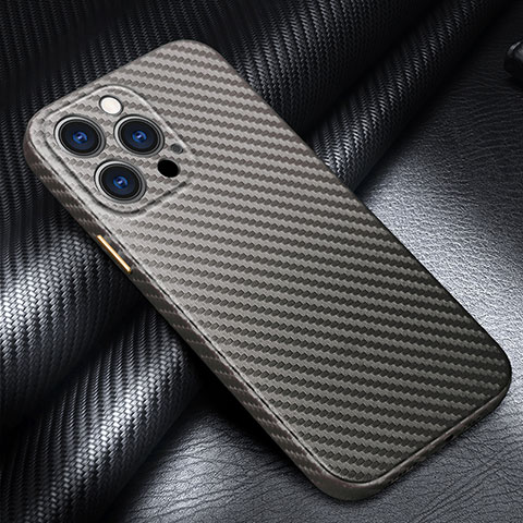 Coque Fibre de Carbone Housse Etui Luxe Serge C01 pour Apple iPhone 13 Pro Max Gris