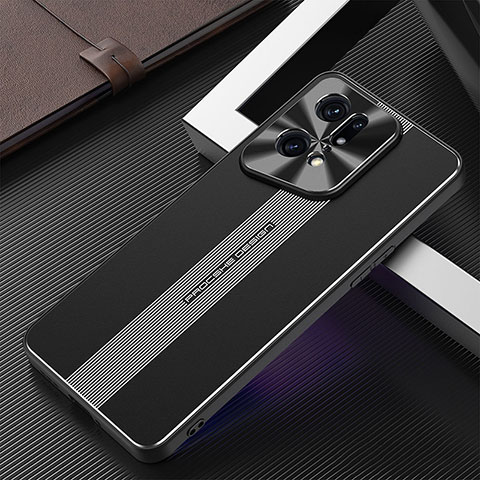 Coque Luxe Aluminum Metal Housse et Bumper Silicone Etui J01 pour Oppo Find X5 Pro 5G Noir