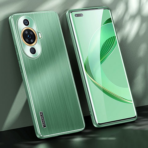 Coque Luxe Aluminum Metal Housse et Bumper Silicone Etui JL1 pour Huawei Nova 11 Ultra Vert