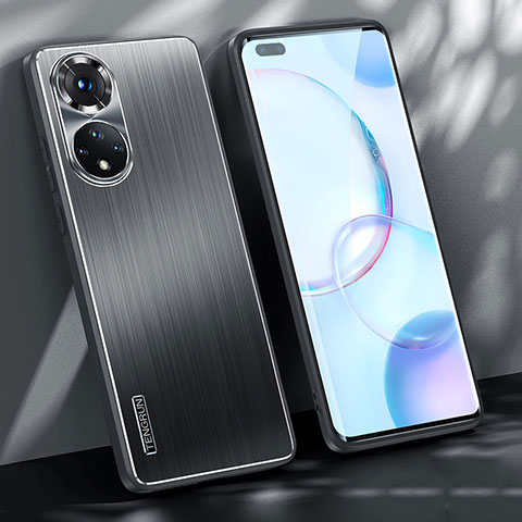 Coque Luxe Aluminum Metal Housse et Bumper Silicone Etui JL1 pour Huawei Nova 9 Pro Noir