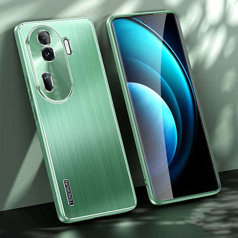 Coque Luxe Aluminum Metal Housse et Bumper Silicone Etui JL1 pour Oppo Reno11 Pro 5G Vert