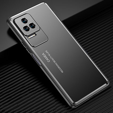 Coque Luxe Aluminum Metal Housse et Bumper Silicone Etui JL1 pour Xiaomi Redmi K50 Pro 5G Noir