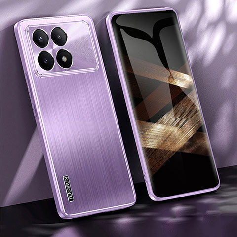 Coque Luxe Aluminum Metal Housse et Bumper Silicone Etui JL1 pour Xiaomi Redmi K70 5G Violet