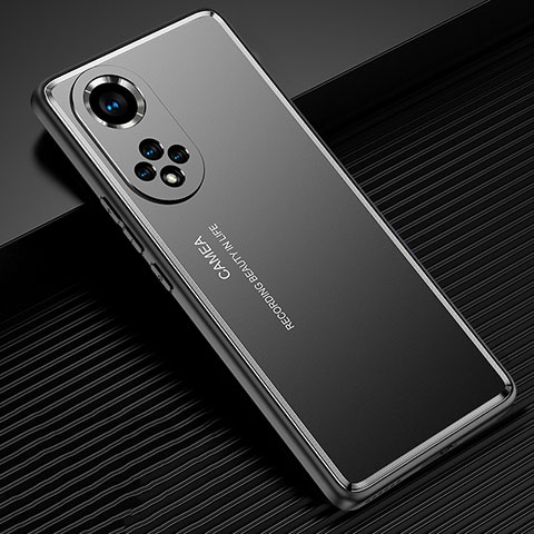 Coque Luxe Aluminum Metal Housse et Bumper Silicone Etui JL2 pour Huawei Honor 50 Pro 5G Noir