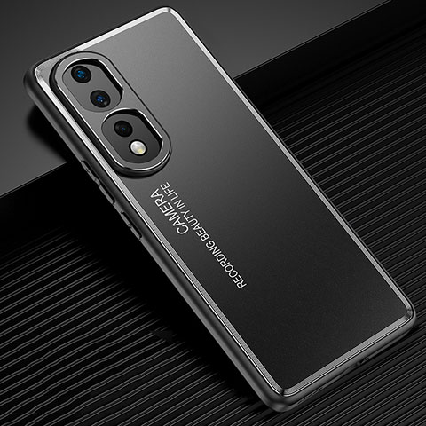 Coque Luxe Aluminum Metal Housse et Bumper Silicone Etui JL2 pour Huawei Honor 80 Pro Flat 5G Noir