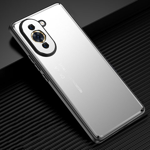 Coque Luxe Aluminum Metal Housse et Bumper Silicone Etui JL2 pour Huawei Nova 10 Pro Argent