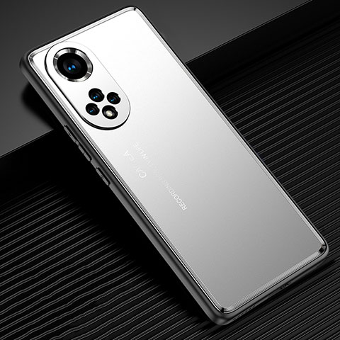 Coque Luxe Aluminum Metal Housse et Bumper Silicone Etui JL2 pour Huawei Nova 9 Pro Argent