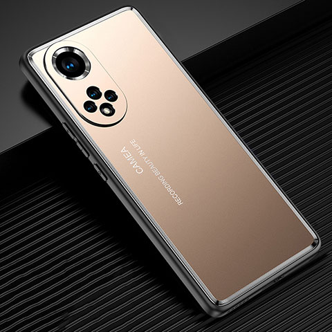 Coque Luxe Aluminum Metal Housse et Bumper Silicone Etui JL2 pour Huawei Nova 9 Pro Or