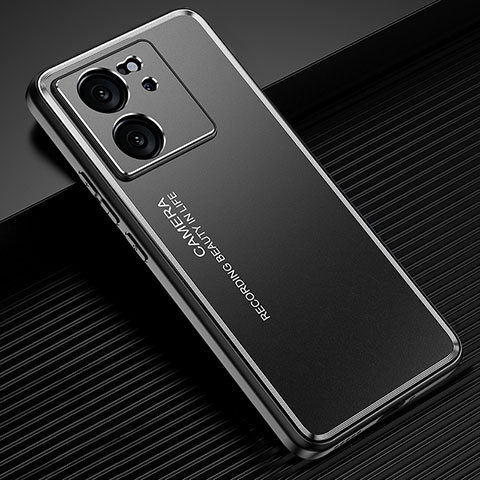 Coque Luxe Aluminum Metal Housse et Bumper Silicone Etui JL2 pour Xiaomi Mi 13T Pro 5G Noir