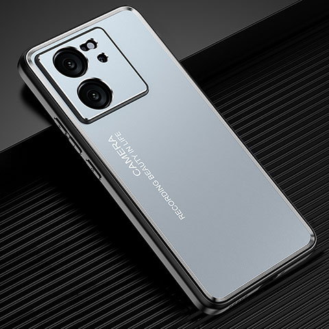 Coque Luxe Aluminum Metal Housse et Bumper Silicone Etui JL2 pour Xiaomi Redmi K60 Ultra 5G Bleu