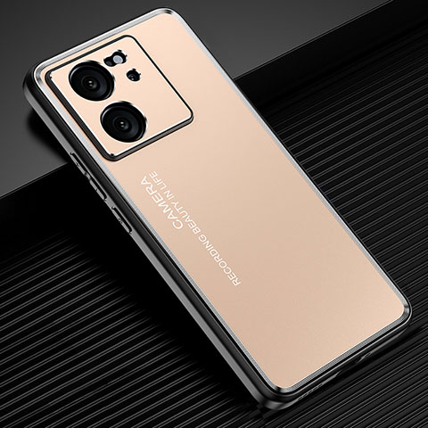 Coque Luxe Aluminum Metal Housse et Bumper Silicone Etui JL2 pour Xiaomi Redmi K60 Ultra 5G Or