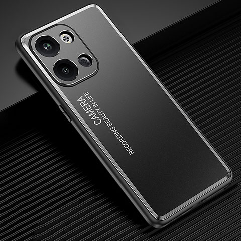 Coque Luxe Aluminum Metal Housse et Bumper Silicone Etui JL2 pour Xiaomi Redmi Note 13 5G Noir