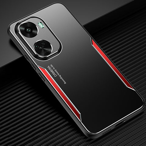 Coque Luxe Aluminum Metal Housse et Bumper Silicone Etui PB1 pour Huawei Nova 11 SE Rouge