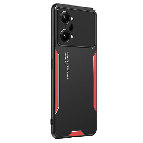 Coque Luxe Aluminum Metal Housse et Bumper Silicone Etui PB1 pour Oppo K10 Pro 5G Rouge