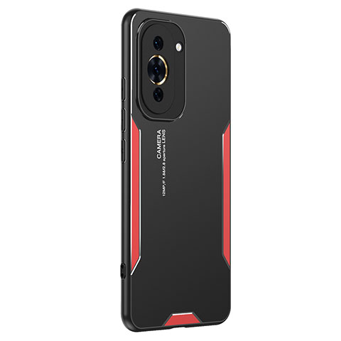 Coque Luxe Aluminum Metal Housse et Bumper Silicone Etui PB2 pour Huawei Nova 10 Pro Rouge