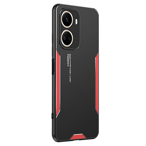 Coque Luxe Aluminum Metal Housse et Bumper Silicone Etui PB2 pour Huawei Nova 10 SE Rouge