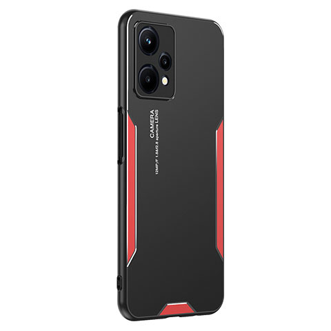 Coque Luxe Aluminum Metal Housse et Bumper Silicone Etui PB2 pour Realme V25 5G Rouge