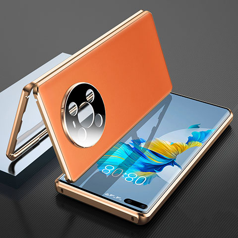 Coque Luxe Aluminum Metal Housse Etui 360 Degres K04 pour Huawei Mate 40E Pro 4G Orange