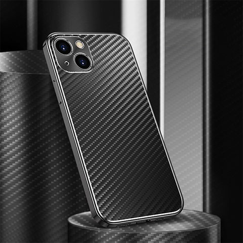 Coque Luxe Aluminum Metal Housse Etui 360 Degres M01 pour Apple iPhone 13 Mini Noir