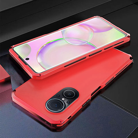 Coque Luxe Aluminum Metal Housse Etui 360 Degres pour Huawei Honor 50 SE 5G Rouge