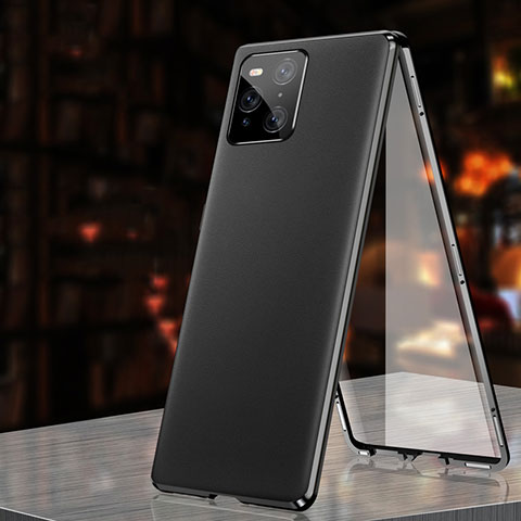 Coque Luxe Aluminum Metal Housse Etui 360 Degres pour Oppo Find X3 5G Noir