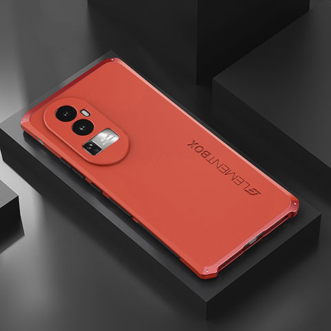 Coque Luxe Aluminum Metal Housse Etui 360 Degres pour Oppo Reno10 Pro+ Plus 5G Rouge