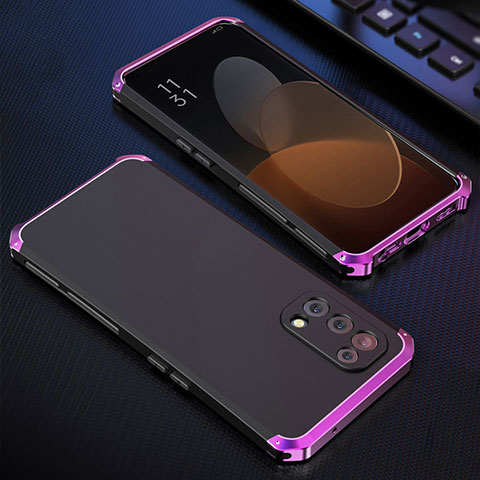 Coque Luxe Aluminum Metal Housse Etui 360 Degres pour Oppo Reno5 5G Violet