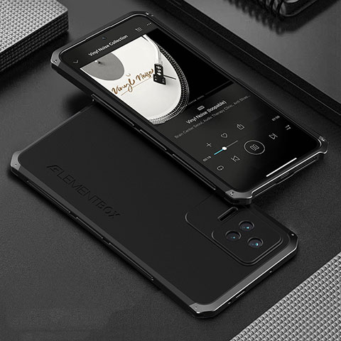 Coque Luxe Aluminum Metal Housse Etui 360 Degres pour Xiaomi Poco F4 5G Noir