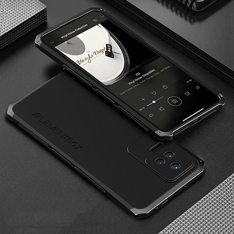 Coque Luxe Aluminum Metal Housse Etui 360 Degres pour Xiaomi Redmi K40S 5G Noir