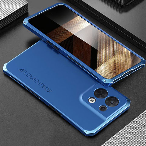 Coque Luxe Aluminum Metal Housse Etui 360 Degres pour Xiaomi Redmi Note 13 5G Bleu