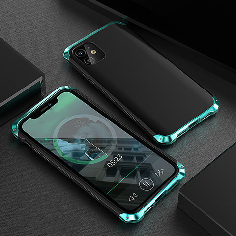 Coque Luxe Aluminum Metal Housse Etui M01 pour Apple iPhone 11 Vert