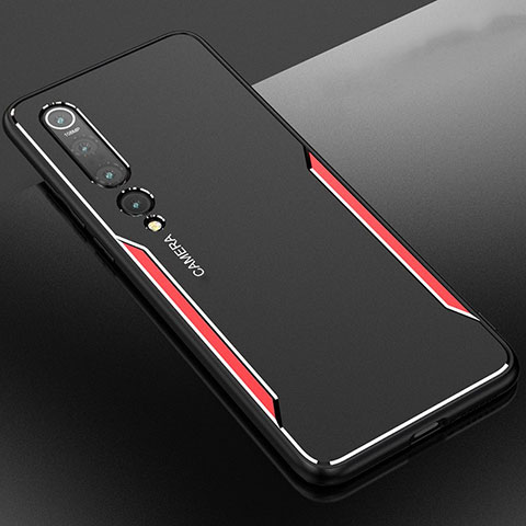 Coque Luxe Aluminum Metal Housse Etui M01 pour Xiaomi Mi 10 Pro Rouge