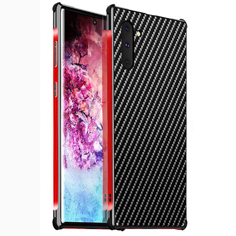 Coque Luxe Aluminum Metal Housse Etui M02 pour Samsung Galaxy Note 10 5G Rouge