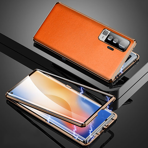 Coque Luxe Aluminum Metal Housse Etui M04 pour Vivo X50 5G Orange