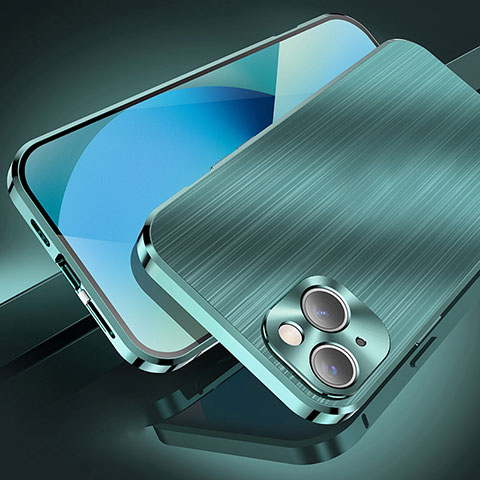 Coque Luxe Aluminum Metal Housse Etui M06 pour Apple iPhone 13 Vert