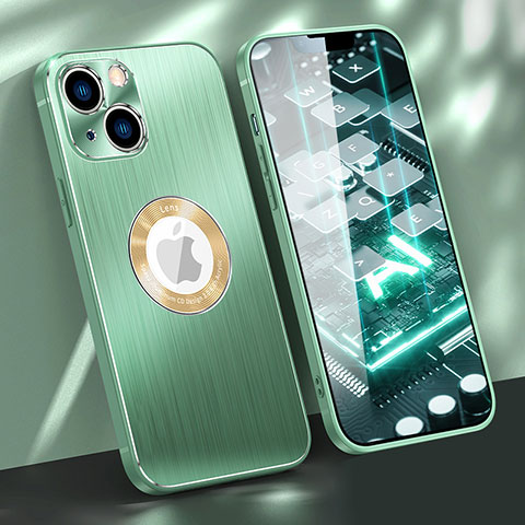Coque Luxe Aluminum Metal Housse Etui M08 pour Apple iPhone 14 Vert