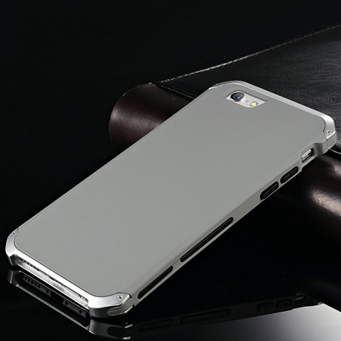 Coque Luxe Aluminum Metal Housse Etui pour Apple iPhone 6 Gris
