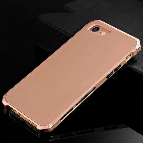 Coque Luxe Aluminum Metal Housse Etui pour Apple iPhone 7 Or