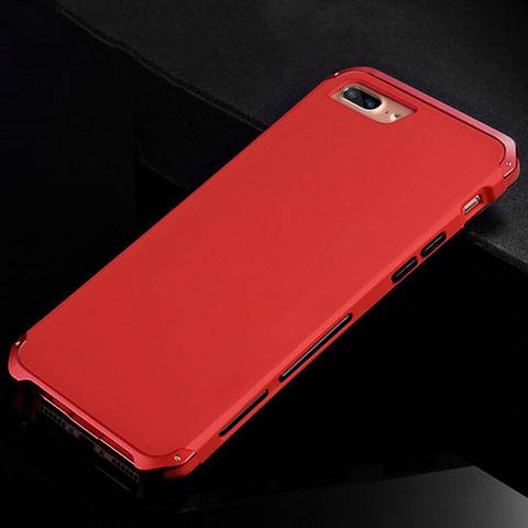 Coque Luxe Aluminum Metal Housse Etui pour Apple iPhone 7 Plus Rouge