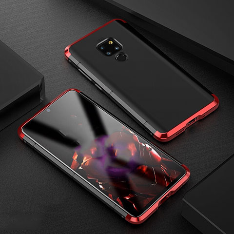 Coque Luxe Aluminum Metal Housse Etui pour Huawei Mate 20 Rouge