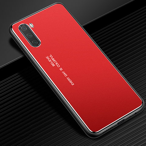 Coque Luxe Aluminum Metal Housse Etui pour Huawei Mate 40 Lite 5G Rouge