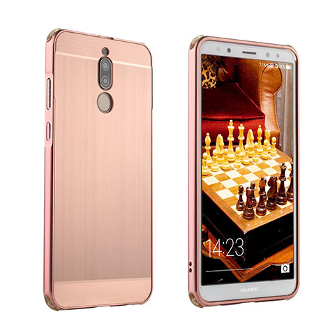 Coque Luxe Aluminum Metal Housse Etui pour Huawei Nova 2i Or Rose