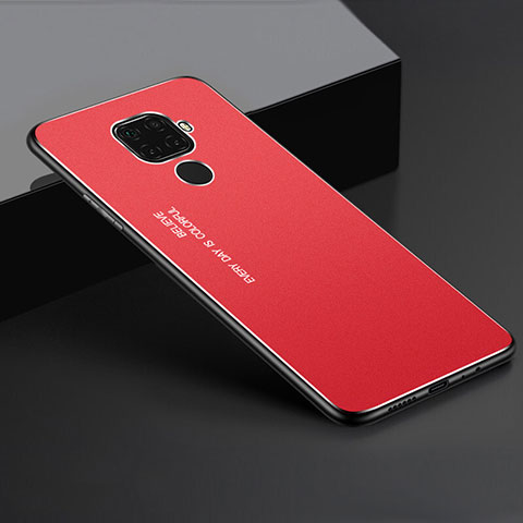 Coque Luxe Aluminum Metal Housse Etui pour Huawei Nova 5i Pro Rouge