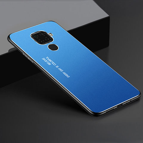 Coque Luxe Aluminum Metal Housse Etui pour Huawei Nova 5z Bleu