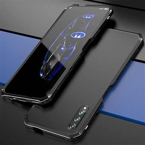 Coque Luxe Aluminum Metal Housse Etui pour Huawei P Smart Pro (2019) Noir