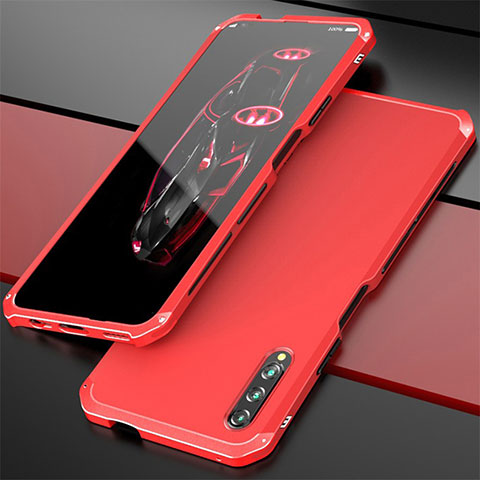 Coque Luxe Aluminum Metal Housse Etui pour Huawei Y9s Rouge